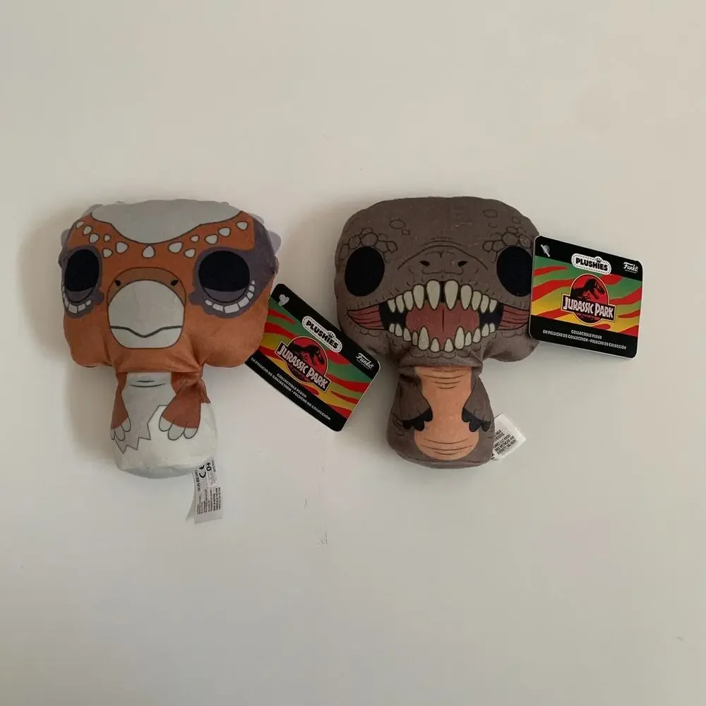 Funko POP! Plushies: 6'' Jurassic Stygimoloh T-Rex Lot Of 2 Beanbag Mini Plush